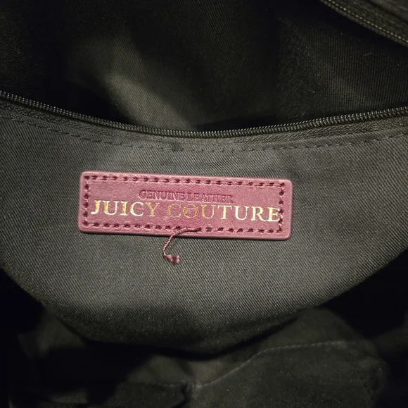 Juicy Couture Purple Leather Tote with Silver Accents - Picture 3 of 5